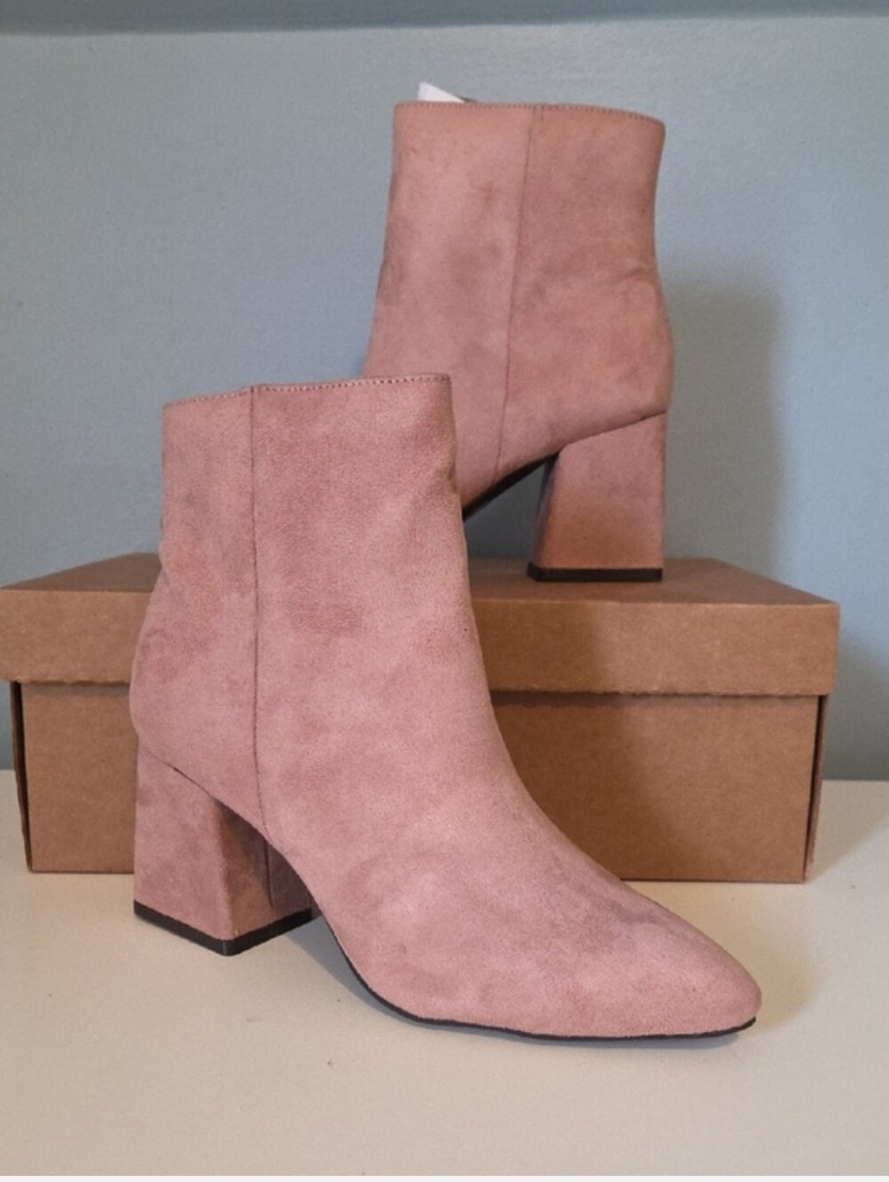 Journee Collection Sorren Women Blush Suede Tru Comfort Foam Ankle Boot Size   8